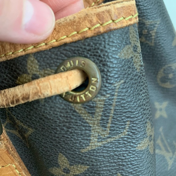 Authentic Louis Vuitton bag handbag shopper tote leather monogram brown tan LV - Picture 5 of 16